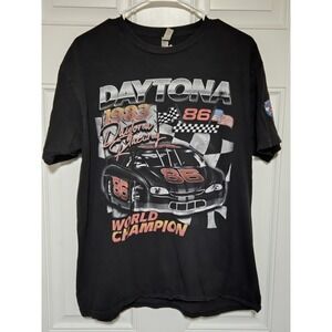 Daytona Racing 1983 Black T-Shirt Men's Large Nascar #86 Retro World Champion